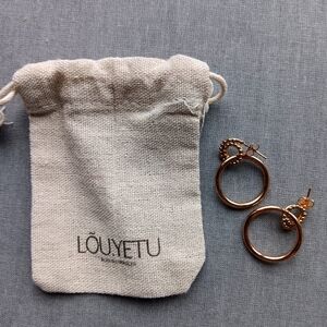Louyetu Gold Hoop Earrings